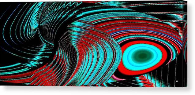 Deep Sea Abstract Canvas Print featuring the digital art Deep Sea Abstract by Will Borden