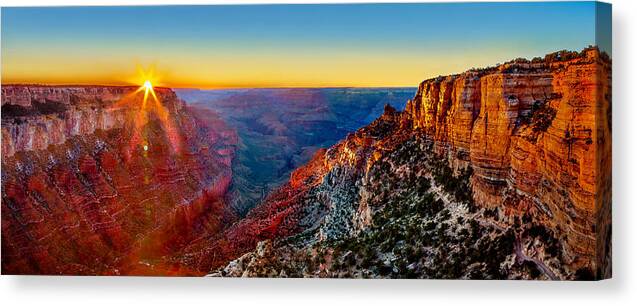 Grand Canyon Canvas Print featuring the photograph Grand Canyon Sunset by Az Jackson