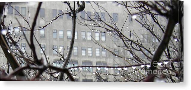 City Canvas Print featuring the photograph Gray City by Sarah Loft