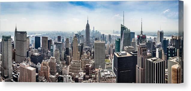 Empire State Building Canvas Print featuring the photograph Heart of an Empire by Az Jackson