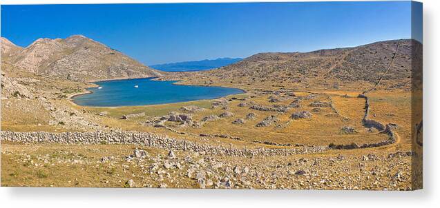 Mala Luka Canvas Print featuring the photograph Island of Krk yachting bay by Brch Photography