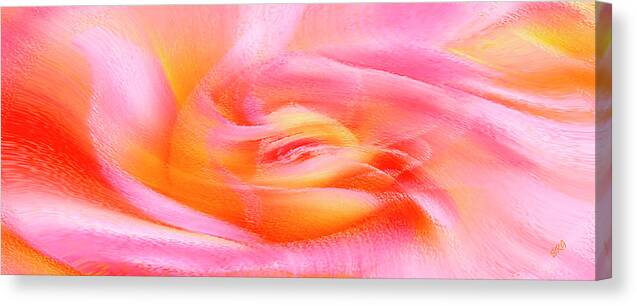 Floral Abstract Canvas Print featuring the photograph Joy - Rose by Ben and Raisa Gertsberg
