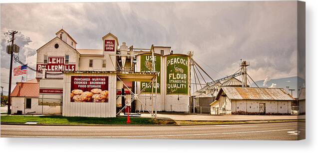 Lehi Roller Mills Canvas Print featuring the photograph Lehi Roller Mills by David Simpson