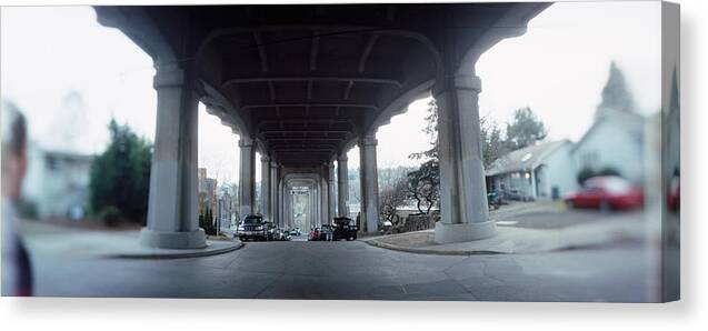 Photography Canvas Print featuring the photograph Low Angle View Of A Bridge, Fremont by Panoramic Images