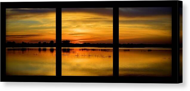 Marsh Canvas Print featuring the photograph Marsh Rise Tiles 1-3 by Bonfire Photography