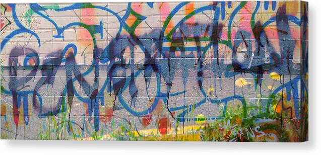 Graffiti Canvas Print featuring the photograph Means Of penetration by J C