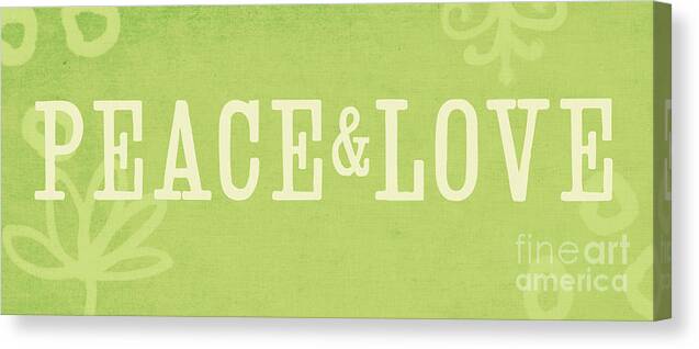 Peace Canvas Print featuring the painting Peace and Love by Linda Woods