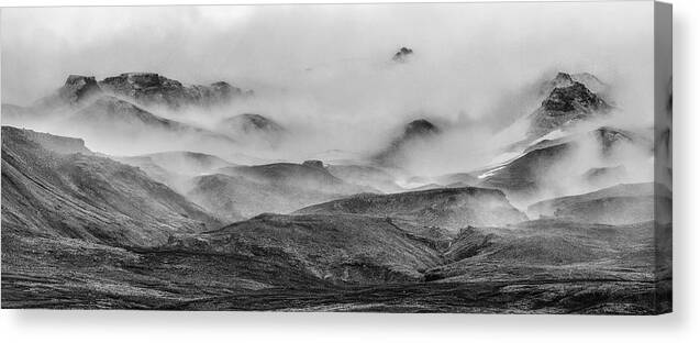 Sky Canvas Print featuring the photograph Ramble thru the Mountains II by Jon Glaser