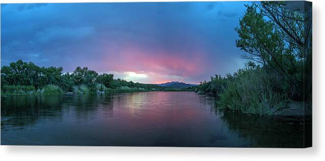 Sunrise Canvas Print featuring the photograph Salt River Sunrise by Tam Ryan