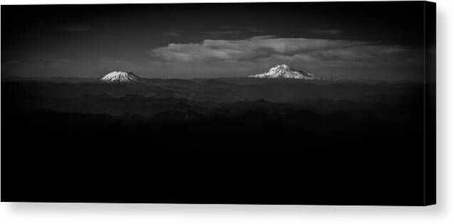 Washington State Canvas Print featuring the photograph St. Helens and Adams by Scott Rackers