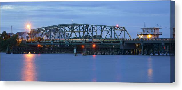 Intracoastal Waterway Canvas Print featuring the photograph Topsail Island Bridge by Mike McGlothlen