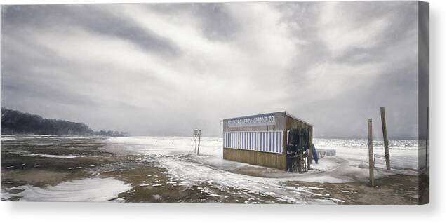 Landscape Photography Canvas Print featuring the photograph Winter at the Cabana by Scott Norris