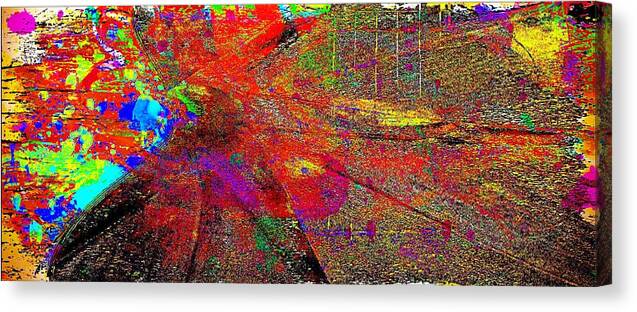 Abstract Multi Colors Canvas Print featuring the digital art Abstract #1 by Carrie OBrien Sibley