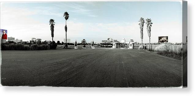 Movies Canvas Print featuring the photograph Burlingame Drive-in #2 by Jan W Faul