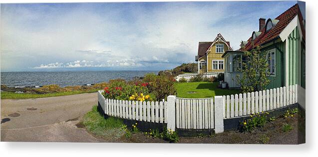 Arild Canvas Print featuring the photograph Seaside House by Jan W Faul