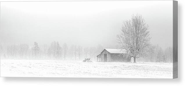 Kentucky Canvas Print featuring the photograph A Midland Snow Storm by Randall Evans