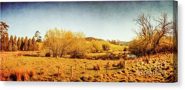 Panoramic Canvas Print featuring the photograph Antique weathered countryside by Jorgo Photography