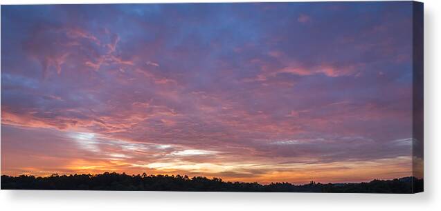 August Canvas Print featuring the photograph August Morning Sky by Holden The Moment