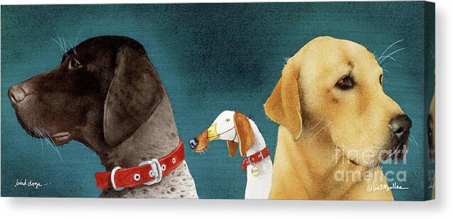 Will Bullas Canvas Print featuring the painting Bird dogs... by Will Bullas