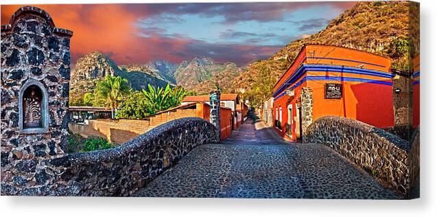 Travel Mexico Canvas Print featuring the photograph Bridge to Infinity by John Bartosik