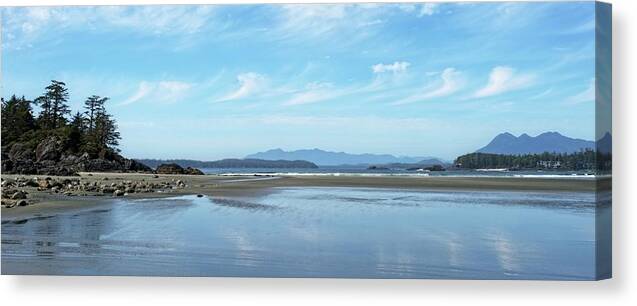 Tofino Canvas Print featuring the photograph Chesterman Beach Reflections by Allan Van Gasbeck
