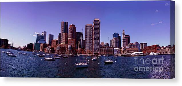 Boston Canvas Print featuring the pyrography City View by Jasmin Hrnjic
