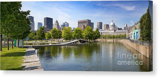 Montreal Canvas Print featuring the photograph Downtown Montreal in summer by Jane Rix