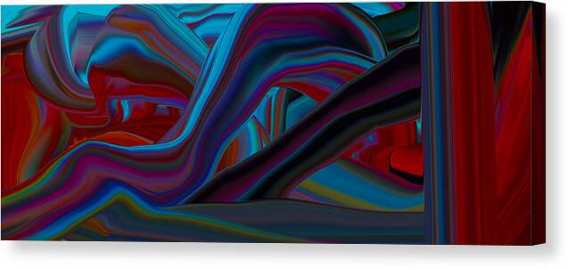  Original Contemporary Canvas Print featuring the digital art Extruded Colors 44 by Phillip Mossbarger