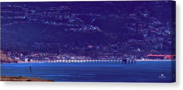 Torrey Pines State Reserve Canvas Print featuring the photograph La Jolla Shores Pier from Torrey Pines Reserve by Russ Harris