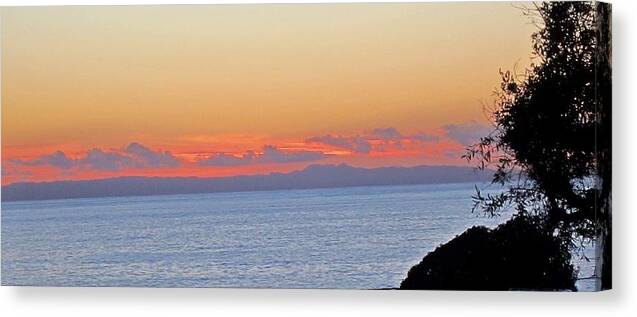 Laguna Beach Canvas Print featuring the photograph Laguna Orange Sky by Dan Twyman