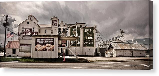Lehi Roller Mills Canvas Print featuring the photograph Lehi Roller Mills Vintage by David Simpson