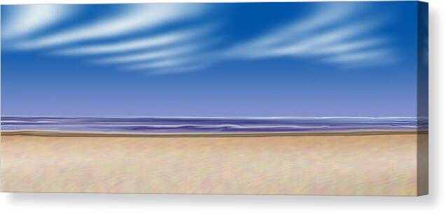 Beaches Canvas Print featuring the digital art Let's go to the beach by Saad Hasnain