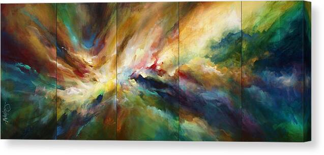 Abstract Painting Canvas Print featuring the painting 'Neptunes Pass' by Michael Lang