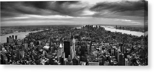 Nyc Canvas Print featuring the photograph NYC Manhattan Panorama by Nina Papiorek