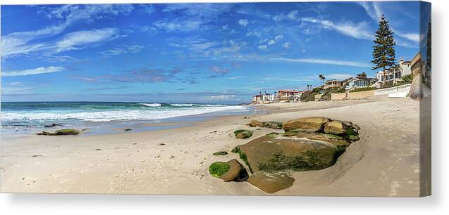 Beach Canvas Print featuring the photograph Perfect Day at Horseshoe Beach by Peter Tellone