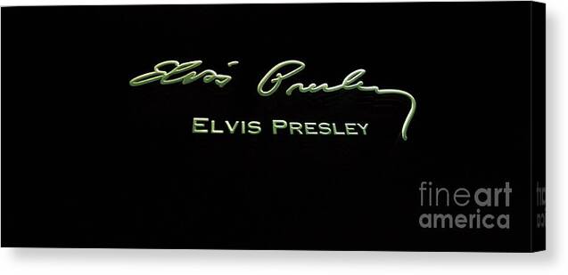 Rock And Roll Canvas Print featuring the photograph Presley Signature by David Bearden