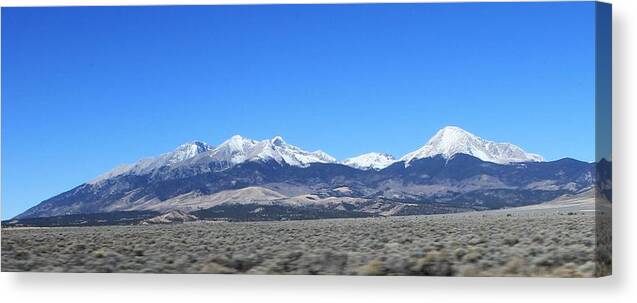 Rocky Mountains Canvas Print featuring the photograph Sangre de Cristo Range by Christopher J Kirby