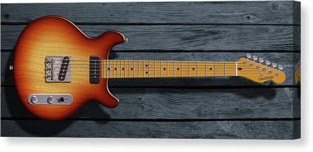 Telecaster Canvas Print featuring the digital art Specialcaster by WB Johnston