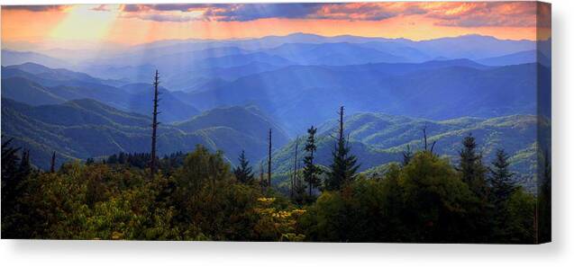 Nature Canvas Print featuring the photograph Surreal Smokies by Doug McPherson