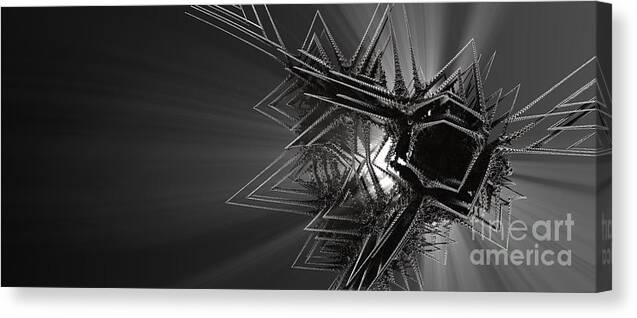 Fractal Canvas Print featuring the digital art The Art of Jack Frost by Jon Munson II