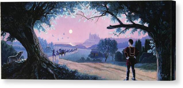 Fairy Tale Art Canvas Print featuring the painting The Hidden Prince by Patrick Whelan