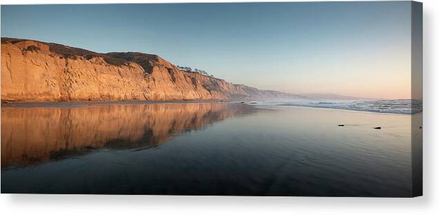San Diego Canvas Print featuring the photograph Torrey Pines Clear Skies and Sunset by William Dunigan