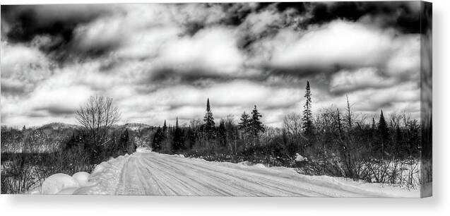Landscapes Canvas Print featuring the photograph Trail 1 in Old Forge by David Patterson