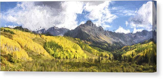 Art Canvas Print featuring the digital art Valley of Autumn II by Jon Glaser