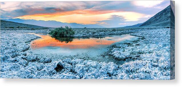 Death Valley Canvas Print featuring the photograph Vanilla Sunset by Az Jackson