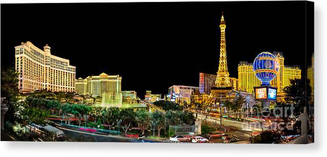 Las Vegas City Canvas Print featuring the photograph Vegas Splendor by Az Jackson