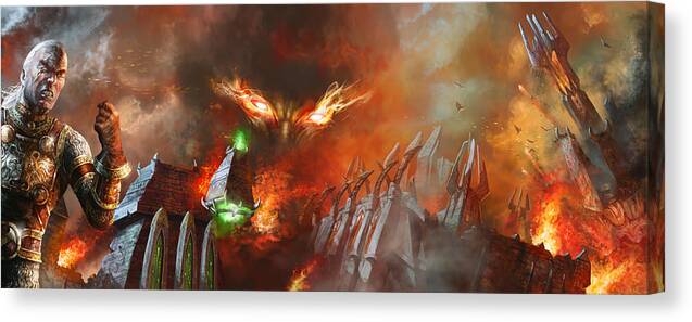 Ryan Barger Canvas Print featuring the digital art Will of a Tyrant by Ryan Barger