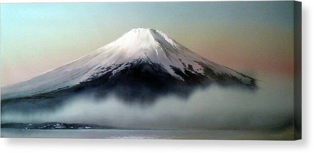 Russian Artists New Wave Canvas Print featuring the painting Dreamy Mount Fuji by Alina Oseeva