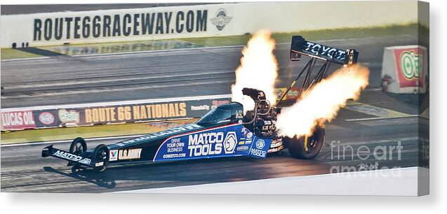 Top Fuel Canvas Print featuring the photograph Fire Breathing Beast by Billy Knight