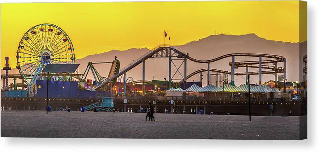Los Angeles Canvas Print featuring the photograph Golden Moments by Az Jackson
